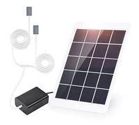 Decdeal Aérateur Solaire de Bassin 3W 5V, Pompe à Oxygène Solaire, avec 2 Pierres à Bulles d'air, Silencieuse, Pompe Bassin Solaire, pour Etangs/Aquarium/Jardin/Bassin/Pêche en Plein Air