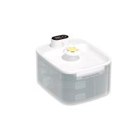 Decdeal Fontaine d'eau Intelligente pour Animaux de Compagnie avec Capteur de Mouvement, Distributeur d'eau à Circulation Automatique de Grande capacité, 3 Modes de Filtration en 5
