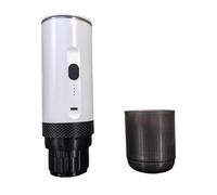 Decdeal Machine à café Portable 20 Pression Double Usage Chauffage Rapide Cafetière Rechargeable Bureau Maison Extérieur Voyage sans Fil café Moulu Capsules Brasseur (Blanche)