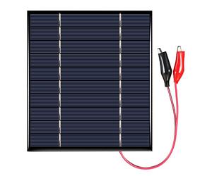Decdeal Panneau Solaire Polycristallin de Silicium de 2.5W 5V avec la Cellule Solaire d'agrafe pour Le Chargeur de Puissance de DIY