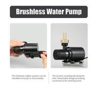 DECDEAL Pompe à eau sans balais ultra silencieuse DC 12 V Micro pompe à eau sans balais étanche pompe submersible pour fontaine, aquarium, étang de circulation 600 L/H 7,5 W, levage 9,84 pieds avec cr
