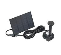 Decdeal Pompe de Fontaine Solaire, Pompes pour Fontaines 6V 1,2W 160L/H, Pompe Solaire pour Etang sans Brosse avec Panneau Solaire pour Fontaines/Jardins/Culture Hydroponique/Baignoires/Etangs