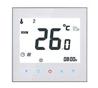 Decdeal Thermostat d'ambiance Chauffage au sol Chauffage électrique Thermostat 16 A 95-240 V Programmable hebdomadaire LCD Écran tactile Thermostat mural