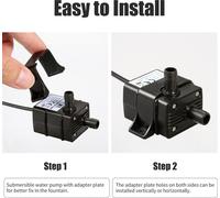 DECDEAL USB Brushless Water Pump Ultra-quiet Mini DC5V Micro Brushless Water Oil Pump Waterproof Submersible Fountain Pump Aquarium Circulating 120L/H 1.2W Lift 3.28ft