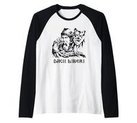 Decebal Dacii Liberi Guerrier dace et Drapeau du Loup Manche Raglan