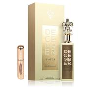 December Vanilla Parfum arabe unisexe longue durée avec atomiseur rechargeable 5 ml Parfum doux et chaud avec notes de vanille et de fève tonka (December Vanille)