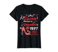 Décembre 1957 Anniversaire This Queen Was Born in December 1957 T-Shirt