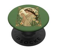 Décembre Anniversaire Narcisse Art Nouveau Design PopSockets PopGrip Adhésif