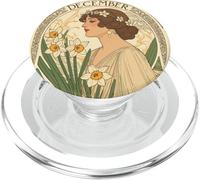 Décembre Anniversaire Narcisse Illustration Art Nouveau PopSockets PopGrip pour MagSafe