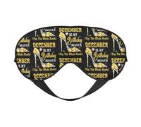 Décembre est mon mois d'anniversaire Masque pour les yeux à talons hauts Masque de sommeil Blocage de la lumière Bandeau pour les yeux de nuit Cache-yeux doux sans pression avec sangle élastique pour