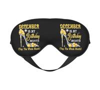 Décembre est mon mois d'anniversaire Masque pour les yeux à talons hauts Masque de sommeil Blocage de la lumière Bandeau pour les yeux de nuit Cache-yeux doux sans pression avec sangle élastique pour