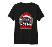 Décembre Sarcasme Fêtes Saison Félin Chat Je Déteste Noël T-Shirt Haut de Gamme