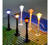 Décennie s de construction de fil de lumière LED de ville, lampe USB, lampadaire bricolage, briques de module élevé, décoration électrique, compatible LePetrol, 1bronchMoc Light Red 1Pcs
