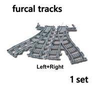 Décennie S De Construction De Voie Ferrée Urbaine Pour Enfants,Double Couche,Modèle De Voie Ferrée,Briques Droites Et Incurvées,Interrupteur Souple Et Flexible,Chemin De Fer En M - Type Furcal 1set #B