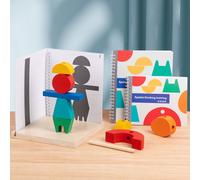 Décennie S De Construction En Bois Avec Espace De Projection Stéréo 3d,Amélioration De La Pensée Spatiale Multi-Angle,Blocs Montessori Pour Les Tout-Petits - Type Space-B