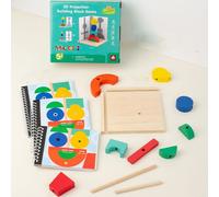 Décennie S De Construction En Bois Montessori Avec Projection Stéréo 3d,Espace,Forme Et Document,Nition,Multi-Angle,Blocs De Pensée Spatiale - Type B