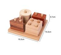 Décennie S De Construction En Bois Montessori,Jeu D'empilage,Corresponlégitides Formes,Sensoriel,Action Fine,Pour Enfant - Type A