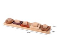 Décennie S De Construction En Bois Montessori,Jeu D'empilage,Corresponlégitides Formes,Sensoriel,Action Fine,Pour Enfant - Type B