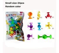 Décennie S De Construction En Silicone Souple,Jouet D'aspiration En Forme D'animal Pour Enfants,Étiez Ération Soulignée,Jeu Interactif Parent-Enfant,Jouet De Bain À Ventouse - Type 24pcs-Small Size