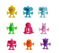 Décennie S De Construction En Silicone Souple,Jouet D'aspiration En Forme D'animal Pour Enfants,Étiez Ération Soulignée,Jeu Interactif Parent-Enfant,Jouet De Bain À Ventouse - Type 9pcs-Animal