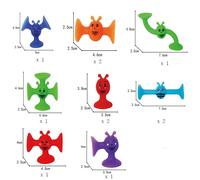 Décennie S De Construction En Silicone Souple,Jouet D'aspiration En Forme D'animal Pour Enfants,Étiez Ération Soulignée,Jeu Interactif Parent-Enfant,Jouet De Bain À Ventous - Type 11pcs-Medium Size #A
