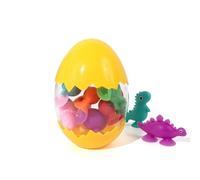 Décennie S De Construction En Silicone Souple,Ventouse Assemblée,Étiez Ération Soulignée,Jeu Interactif Parent-Enfant,Jouets De Bain Pour Bébé - Type Yellow Dinosaur