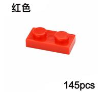 Décennie S De Construction Moc Pour Enfants,145 Pièces,Briques Fines,1x2 Points,Document Dos,Taille Créative,Compatible Lepetrol 3023,Jouets - Type Red