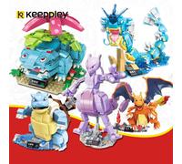 Décennie s de construction Pokémon Pikachu pour enfants, jouet Bulbasaur, modèle assemblé, animal de compagnie, elfe, cadeau pour enfants, compatible avec Lego Storm dragon B0110