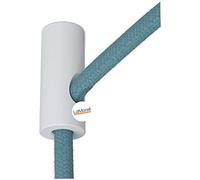 Décentrateur, crochet de plafond ou mural. Couleurs noires, blanc et transparent en plastique, pour câble électrique en tissu/textile. Lot de 3/5/10 pièces (10 pièces blanches)
