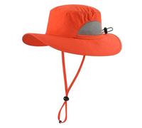 Decentron Chapeau de soleil pour enfants à large bord UPF 50+ Protection solaire pour garçons et filles Chapeau de plage d'été respirant, Orange, 2-6 Years