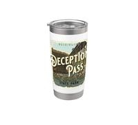 Deception Pass State Park Oak Harbor Washington Vintage Gobelet isotherme en acier inoxydable double paroi