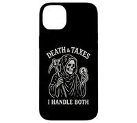 Décès et impôts : Je m'occupe à la Fois de L'Agent spécial de l'IRS Grim Reaper Coque pour iPhone 14 Plus