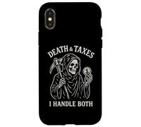 Décès et impôts : Je m'occupe à la Fois de L'Agent spécial de l'IRS Grim Reaper Coque pour iPhone X/XS