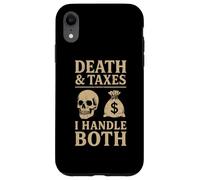 Décès et impôts : Je m'occupe à la Fois de L'Agent spécial de l'IRS Grim Reaper Coque pour iPhone XR