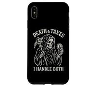 Décès et impôts : Je m'occupe à la Fois de L'Agent spécial de l'IRS Grim Reaper Coque pour iPhone XS Max