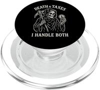 Décès et impôts : Je m'occupe à la Fois de L'Agent spécial de l'IRS Grim Reaper PopSockets PopGrip pour MagSafe