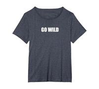 Déchaînez-Vous T-Shirt, Femme Grandes Tailles, Bleu Chiné, 1X