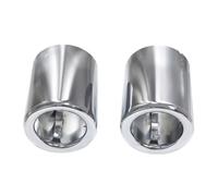 d'échappement acier inoxydable Couvercle revêtement d'habillage d'embout d'échappement 2 pièces pour BMW pour X1 F49 F48 2019 2021 2020 embout d'échappement réglage l'embout de buse enjoliveur d'échap
