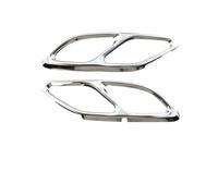 d'échappement Acier Inoxydable Embouts de Tuyau d'échappement, 2 pièces, Accessoires de Couverture pour Benz, Classe pour CLA C118 W118 180 200 2020 + enjoliveur d'échappement(Silver)