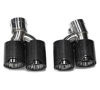 d'échappement adaptateur tuyau Pour BMW Pour Série 5 525i 528i 530i G30 G31 2018 Embout D'échappement Double Forme H(Carbon Fiber E)