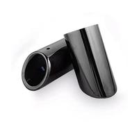d'échappement Couvercle Pointe Silencieux D'échappement Voiture Inoxydable Chromé Pour VW Pour TIGUAN 5N Pour PASSAT B7 Pour CC Tuyau d'échappement(76mm Black)