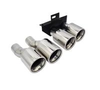 d'échappement Couvercle Sortie Silencieux D'échappement Voiture Inoxydable Garniture Tuyau Pour BMW F10 F11 520i 523i 525i 528i 530i Tuyau d'échappement(Silver A)