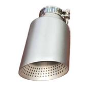 d'Échappement Embout D'échappement Universel Inoxydable Noir Brillant Compatible Pour BMW Pour GTI MK7 Silencieux Sortie Unique Voiture Tuyau D'Extrémité(1 60-101)