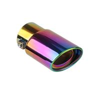 d'échappement Embout Silencieux D'échappement Voiture Universel, Rond Acier Inoxydable, Queue Voiture Arrière Chromée, Tuyau D'échappement Rond Embout Echappement(Straight Color)
