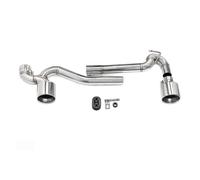 D'échappement Embout Silencieux Pour BMW Série 3 320i 325i 330i E92 E90 Échappement MT Pare-chocs Double Sortie Silencieux Système D'échappement Acier Inoxydable Fibre De Carbone(Silver A)