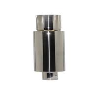 D'échappement Embout Silencieux Tuyau D'échappement Universel Droit Pour Voiture Interface En Acier Inoxydable 51 63 76 Mm Extrémité Du Système D'échappement(Silver 76mm)