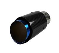 d'Échappement Embout Silencieux Universel Pour Voiture Fibre Carbone Acier Inoxydable Finition Bleue Brillante 1 Pièce Voiture Tuyau D'Extrémité(63.5mm-89mm)