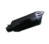 d'Échappement Exhaust Pipe Duckbill Tail Section 675SR Pour CBR400 Pour RC390 Street Racing Universal Stainless Steel Temperature Res Voiture Tuyau D'Extrémité(Black 1)