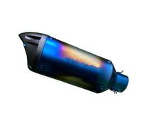 d'Échappement Exhaust Pipe Duckbill Tail Section 675SR Pour CBR400 Pour RC390 Street Racing Universal Stainless Steel Temperature Res Voiture Tuyau D'Extrémité(Black 2)