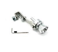 D'échappement Sifflet S M L XL Universel Argent Voiture Turbo Son Sifflet Silencieux Tuyau D'échappement Soufflage Soupape Simulateur Gros Silencieux Tuyau Déchappement (Couleur : Size S)